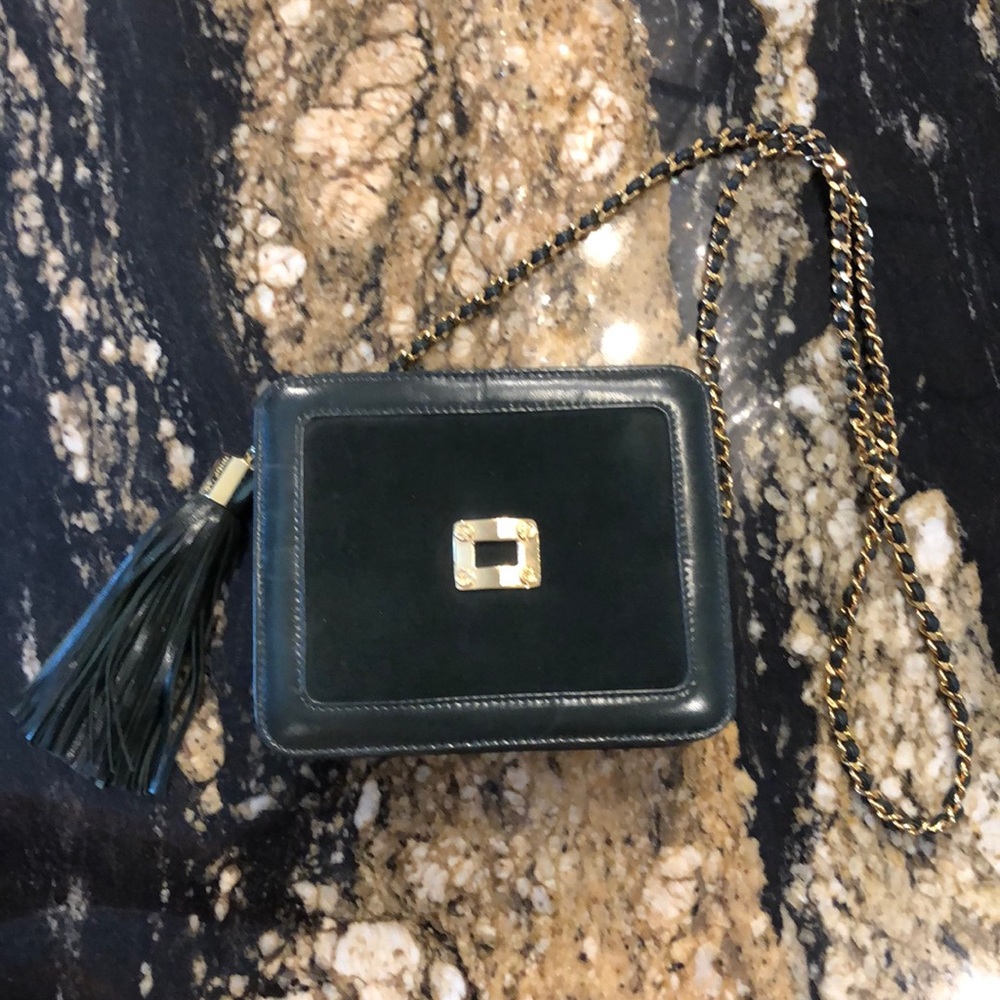 Fabulous dark green and gold Saint Johns purse